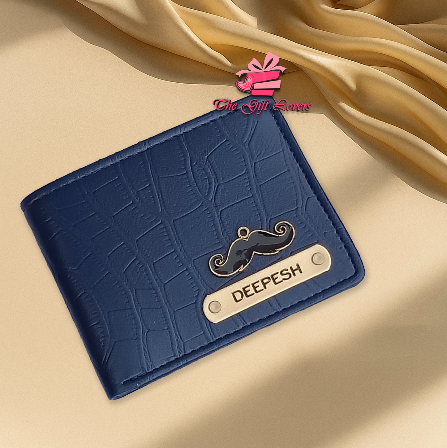 Premium Personalized Brown Croc Texture Wallet
