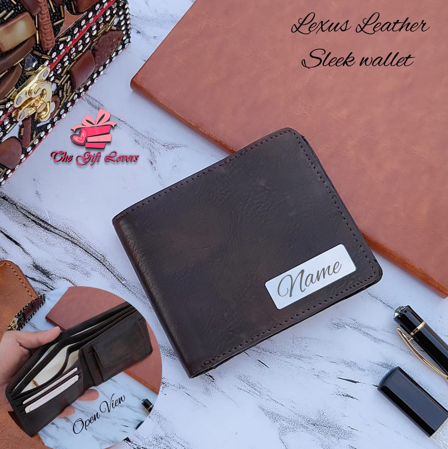 Custom Name Lexus Leather Wallet