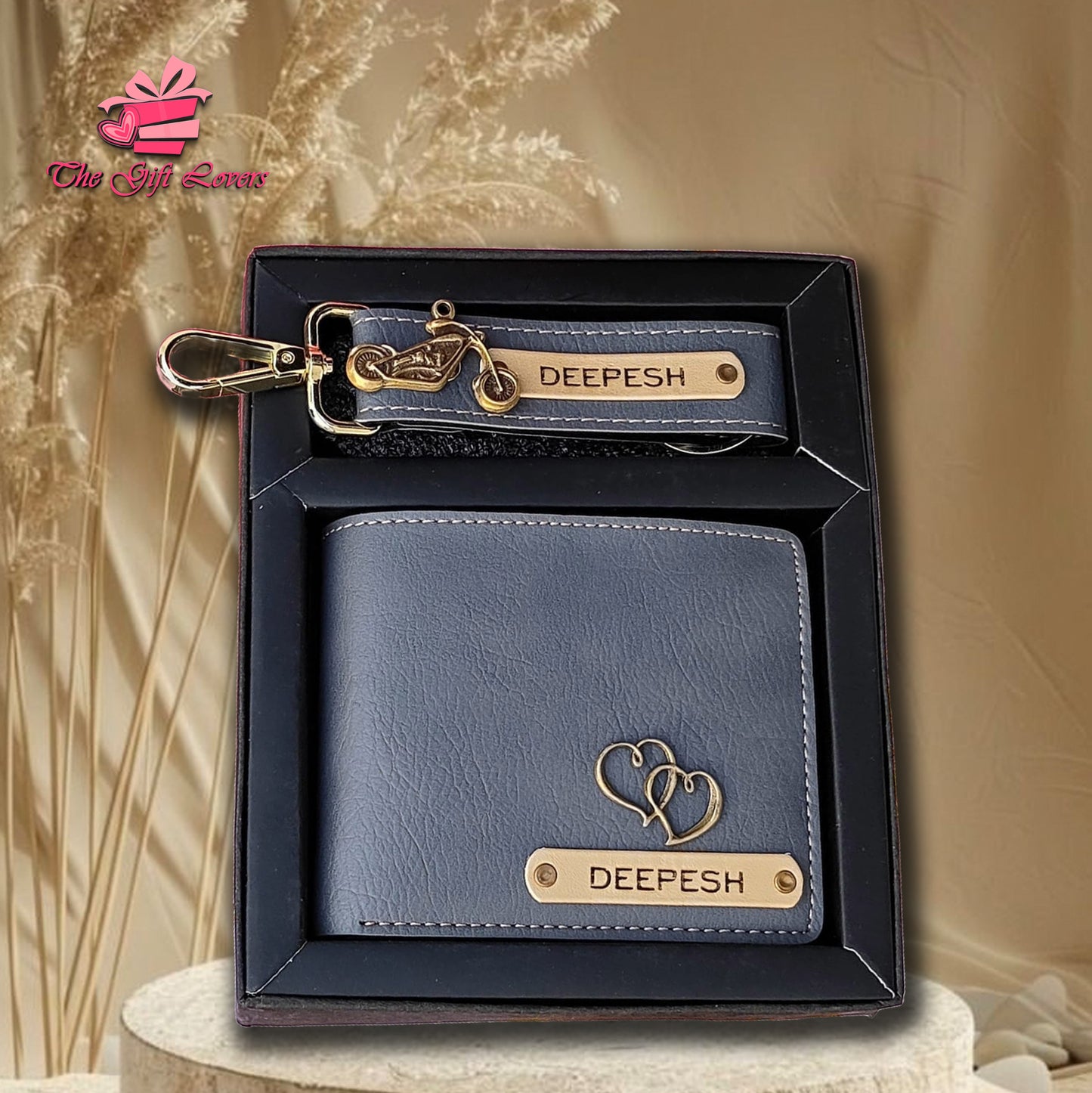 Personalized Wallet & Keychain Gift Set