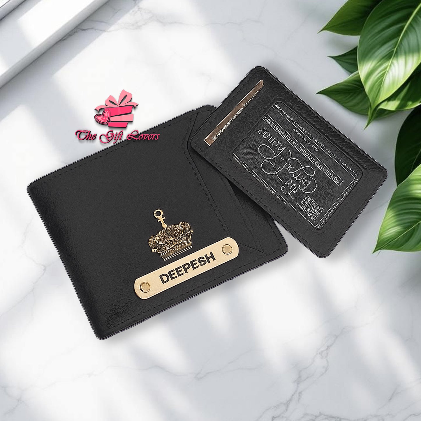 Engraved Name Wallet with Card Holder Combo