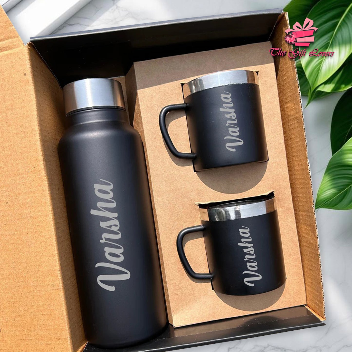 Personalized Bottle and Mug Gift Set (3-in-1 Combo)