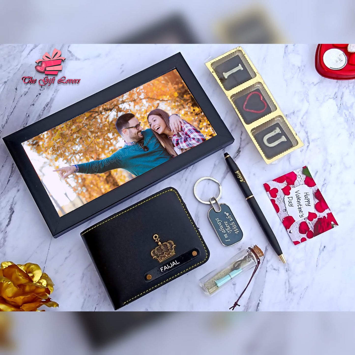 Luxury Custom Gift Set for Him – Name Wallet, Photo & More