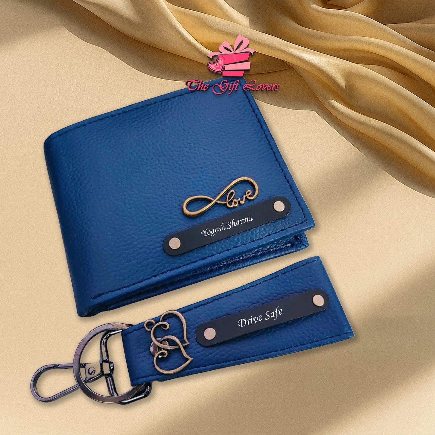 Minimalist Customized Wallet and Keychain Combo