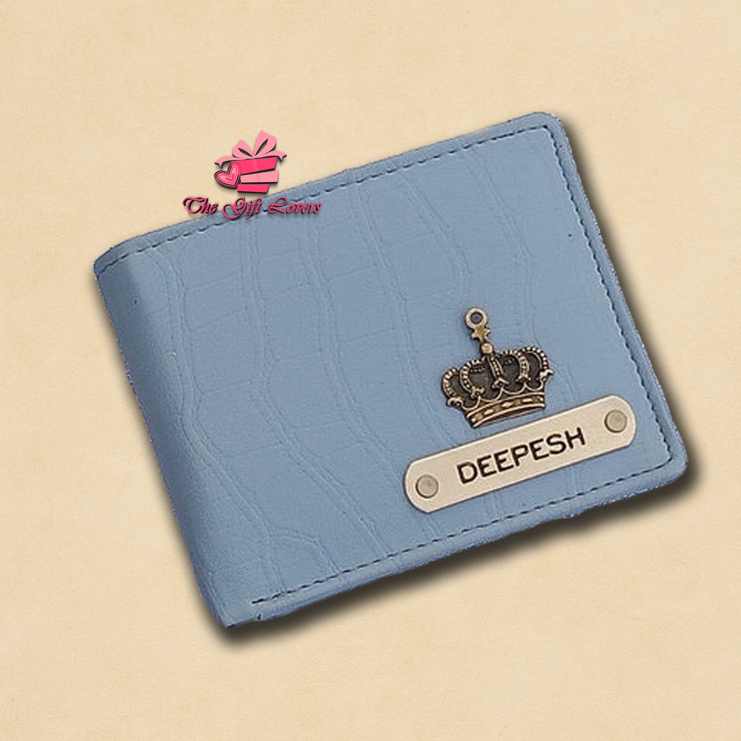 Premium Personalized Brown Croc Texture Wallet