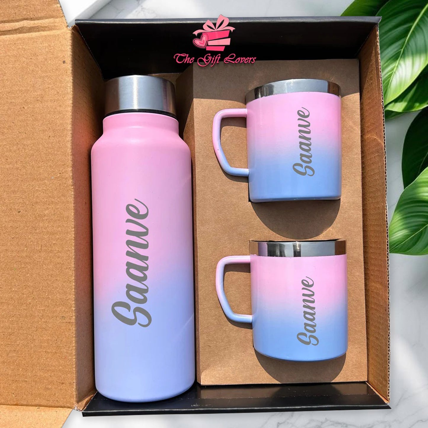 Personalized Bottle and Mug Gift Set (3-in-1 Combo)