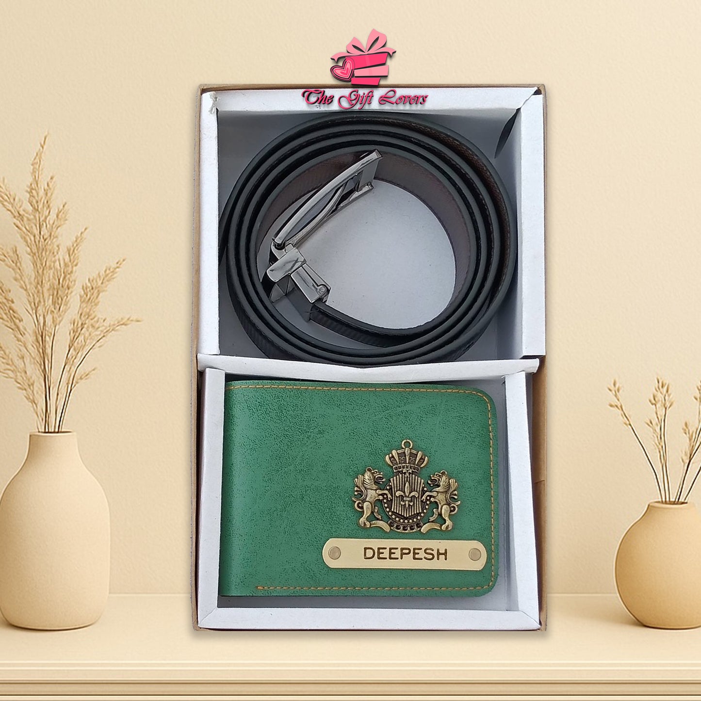 Royal Touch Combo: Personalized Wallet & Belt Set