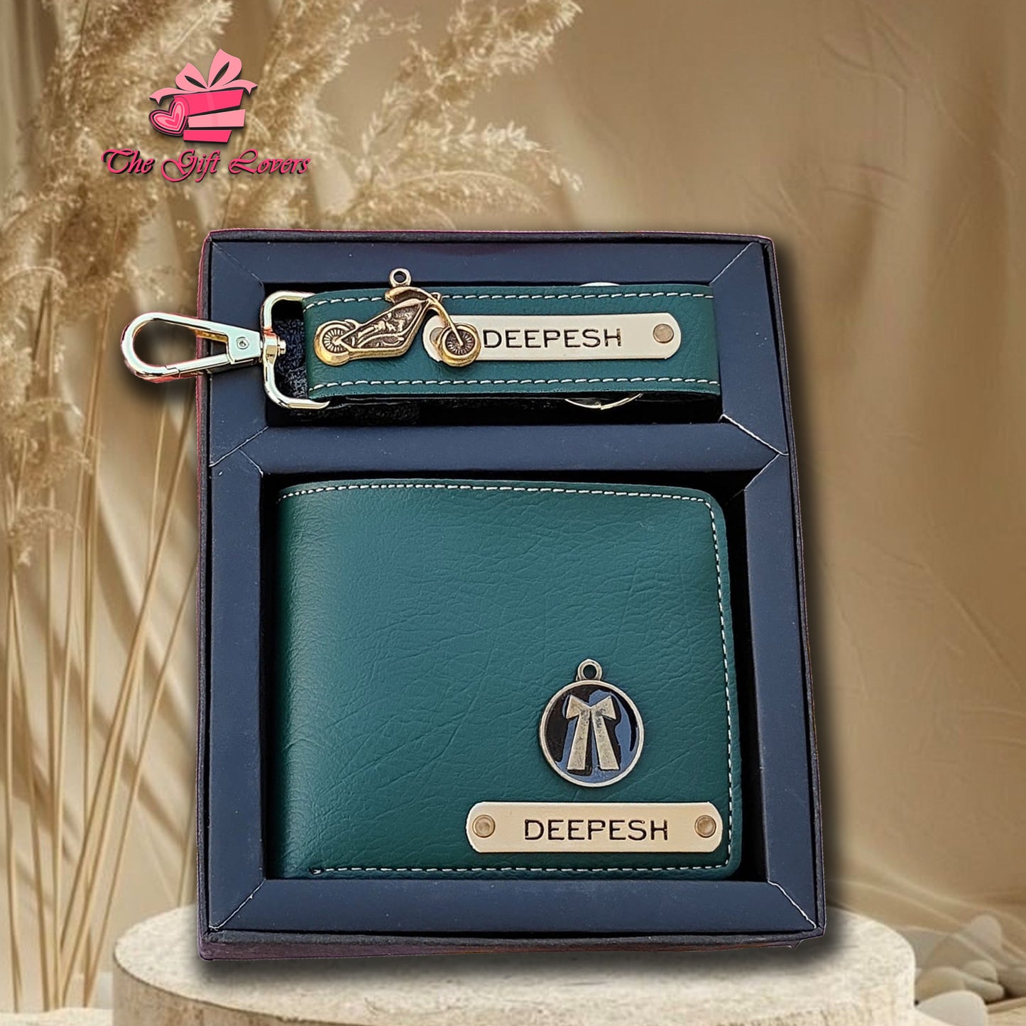 Personalized Wallet & Keychain Gift Set
