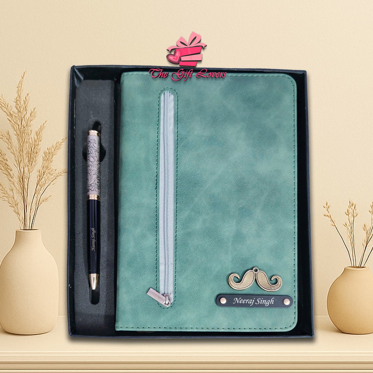 Personalized Zipper Diary & Pen Gift Set