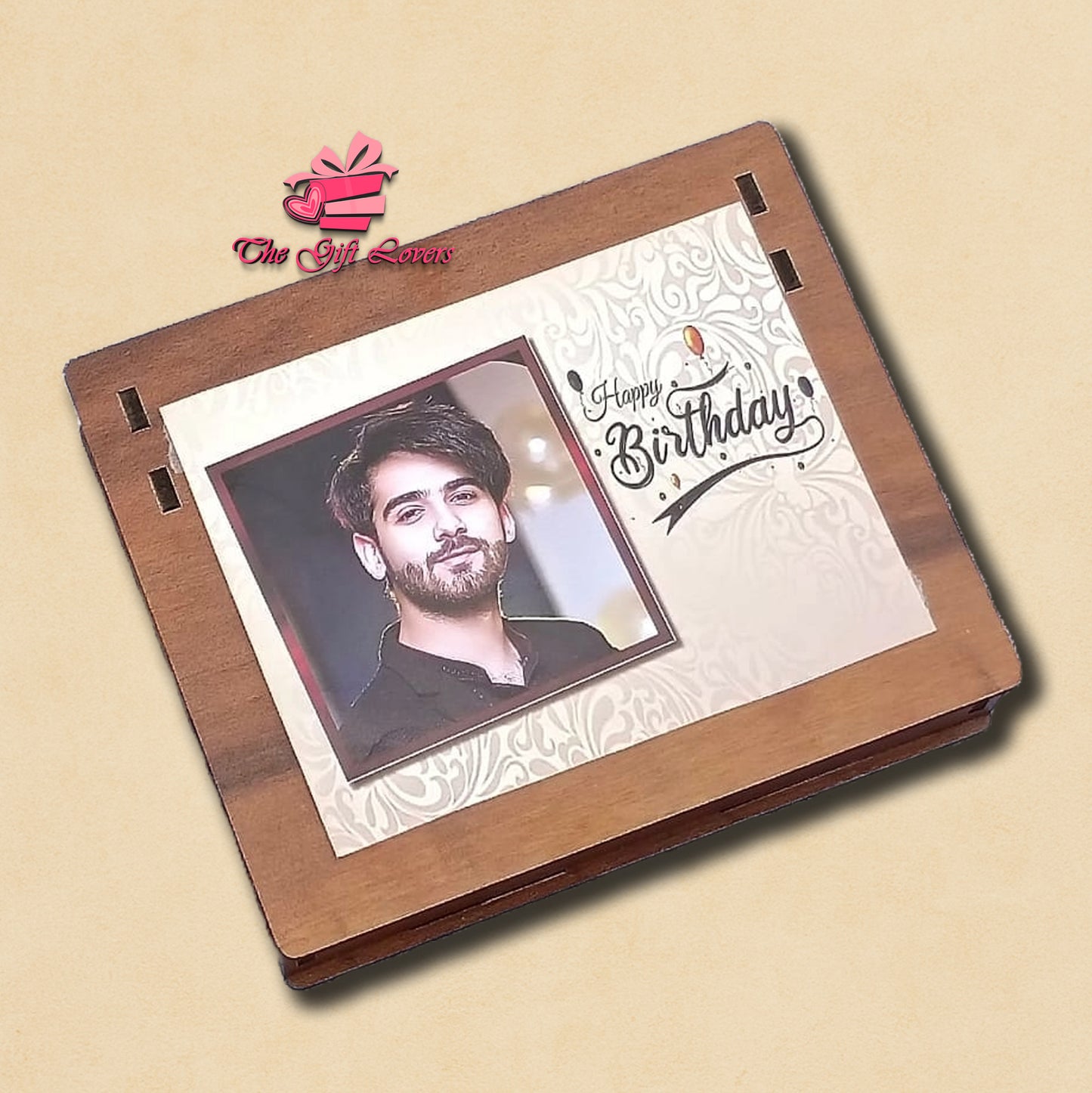 Personalized Cotrise Leather Wallet with Custom Wooden Gift Box