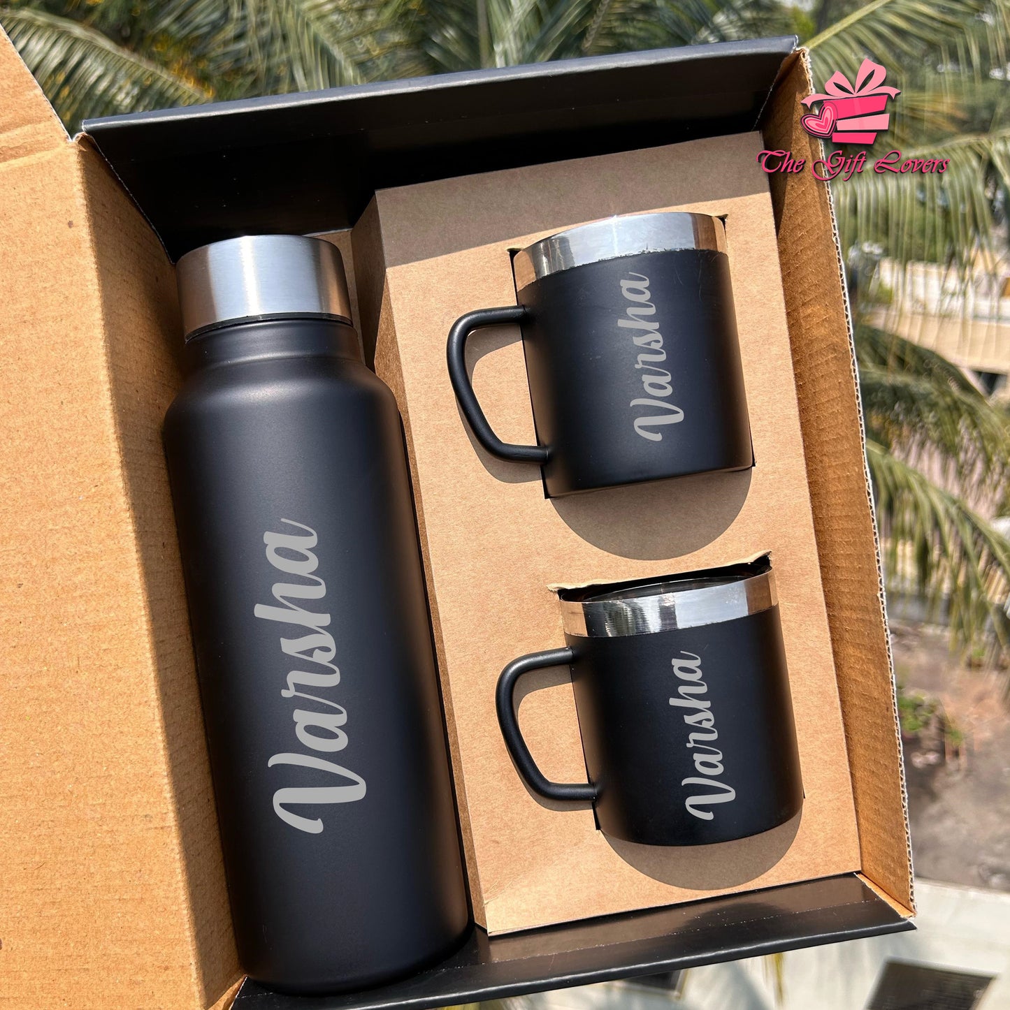 Personalized Bottle and Mug Gift Set (3-in-1 Combo)