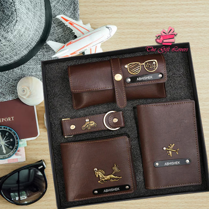 Personalized Leather Hamper with Name & Charms