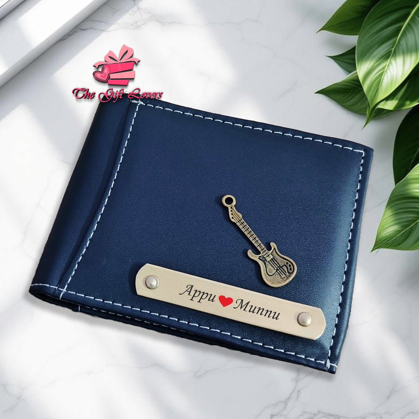 Personalized Wallet with Couple Name& Charm