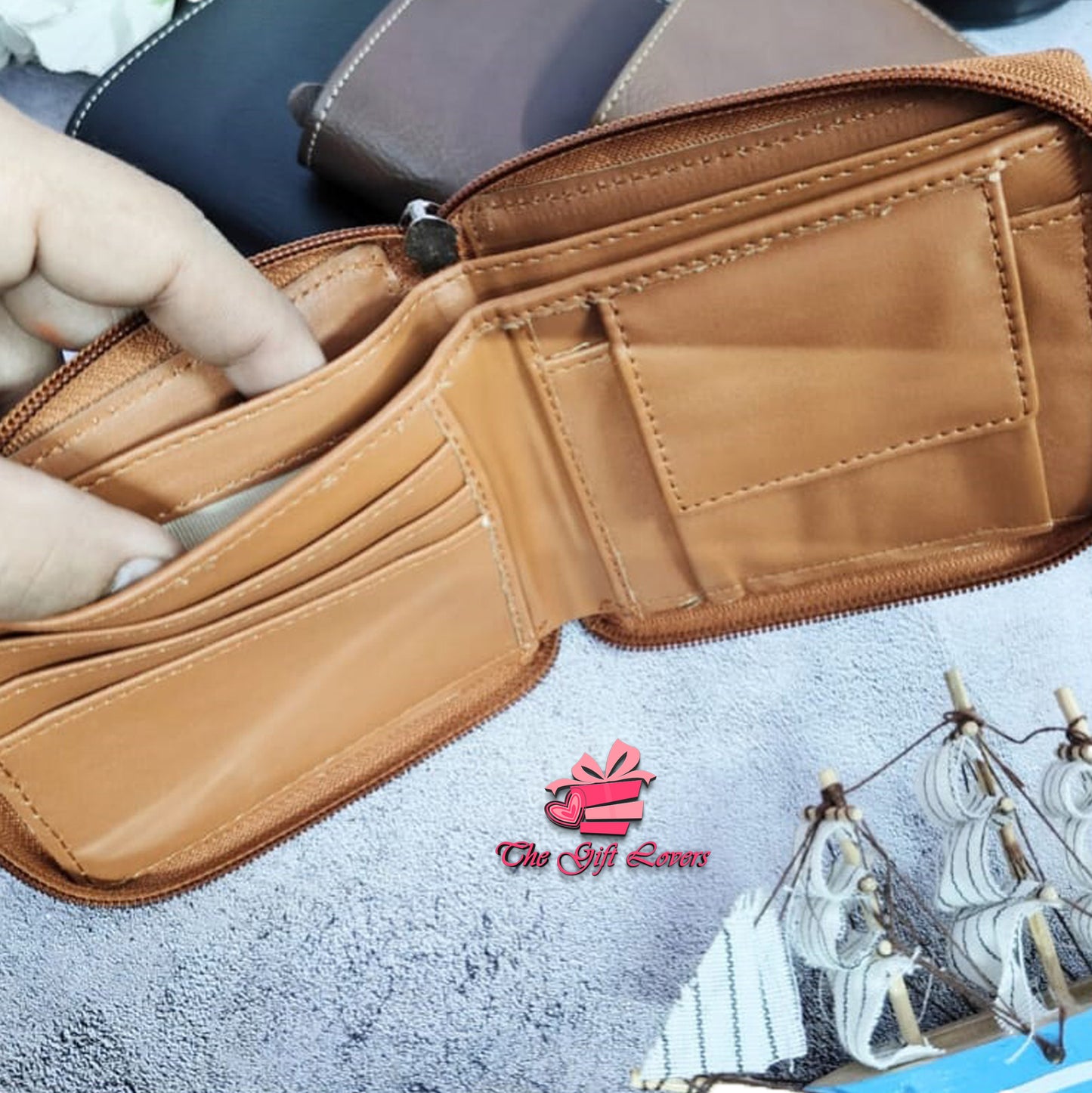 Personalized Glossy Croc Leather Zip Wallet Unisex Edition