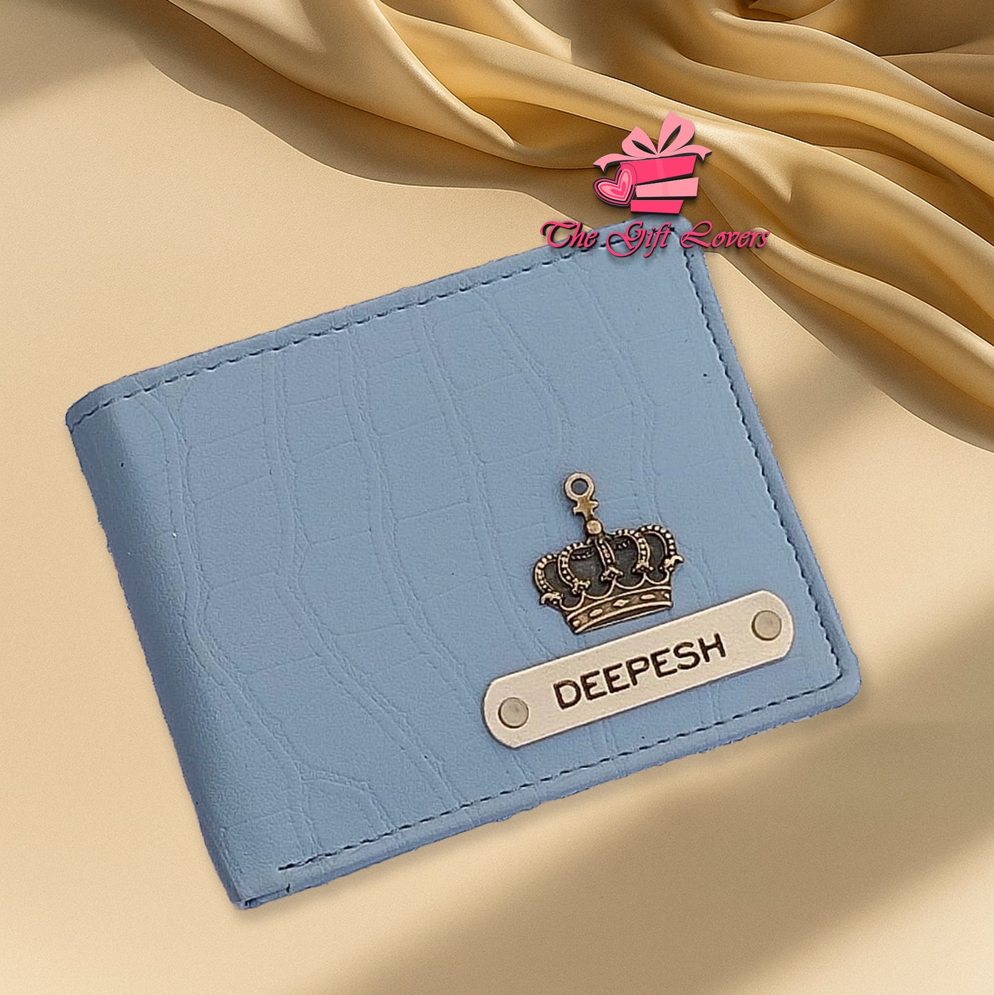 Premium Personalized Brown Croc Texture Wallet