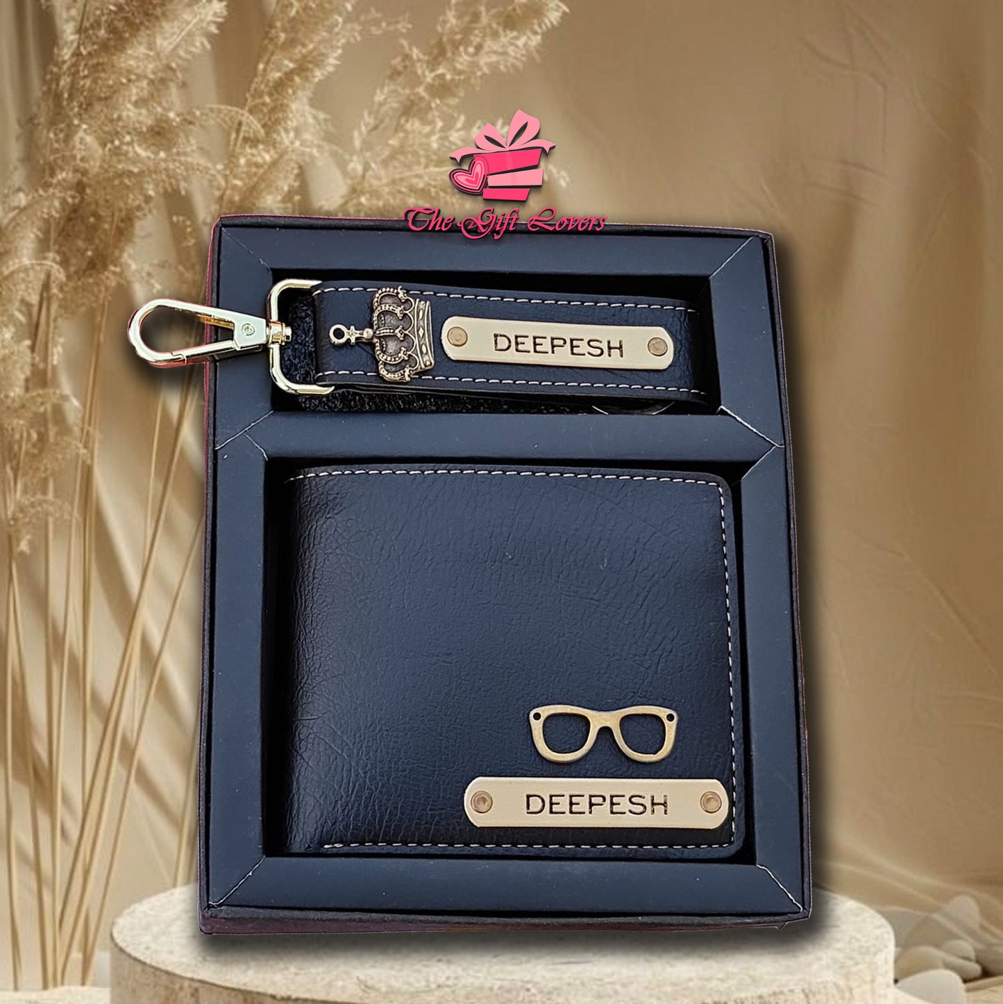 Personalized Wallet & Keychain Gift Set