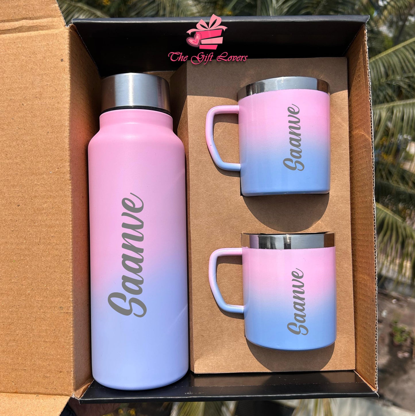 Personalized Bottle and Mug Gift Set (3-in-1 Combo)