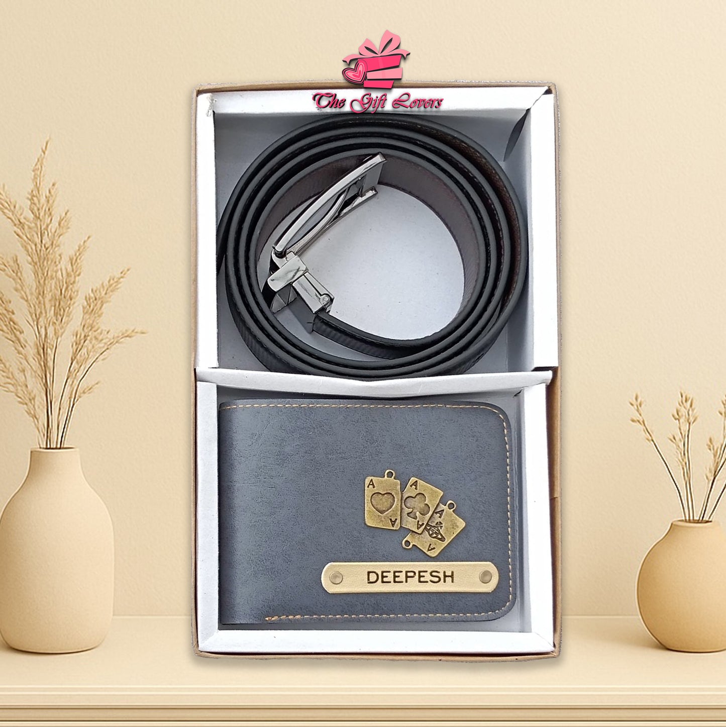 Royal Touch Combo: Personalized Wallet & Belt Set