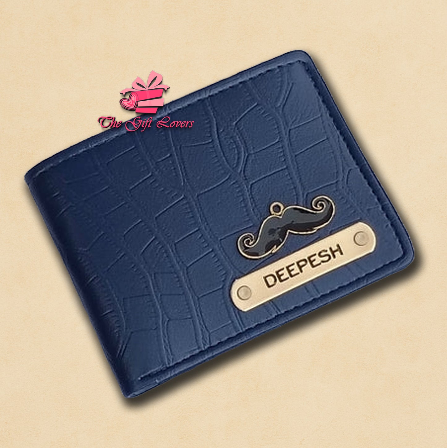 Premium Personalized Brown Croc Texture Wallet