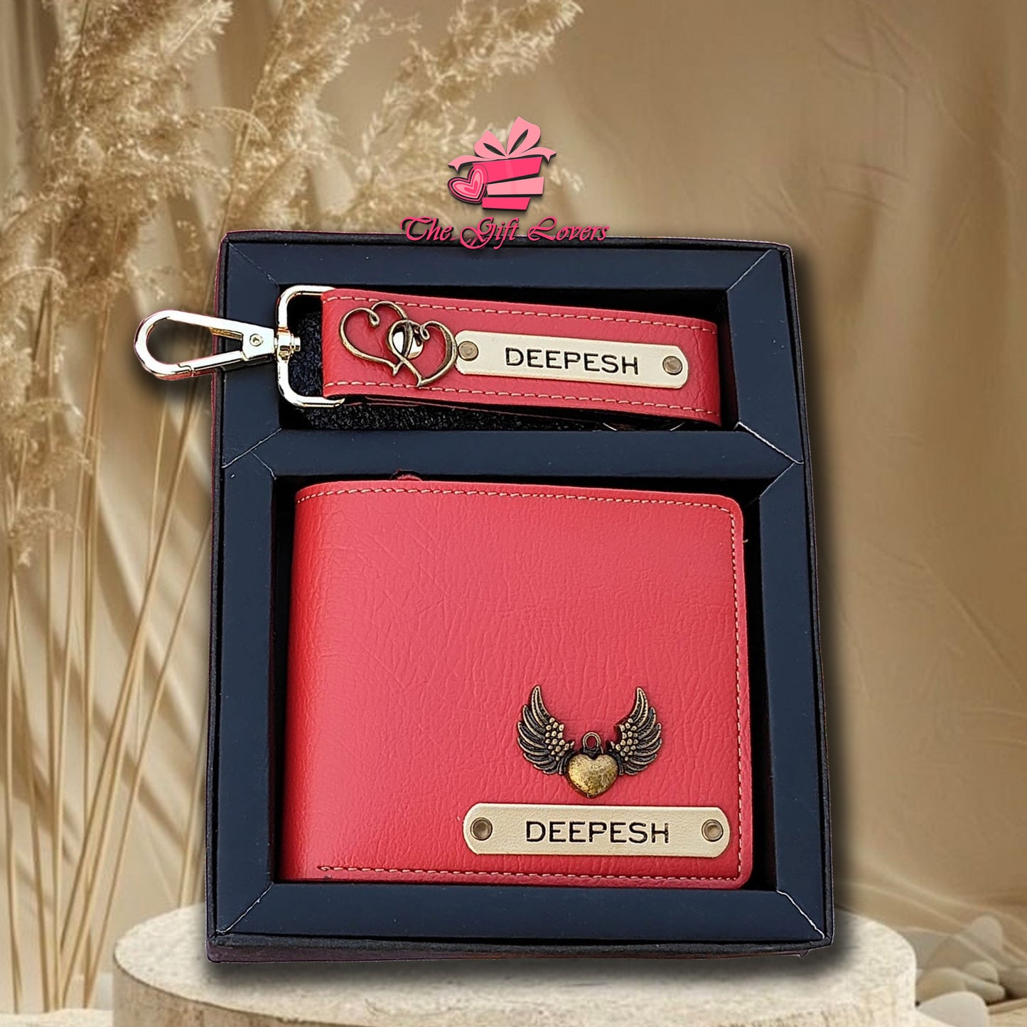 Personalized Wallet & Keychain Gift Set