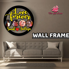 Love Forever Round Couple Frame