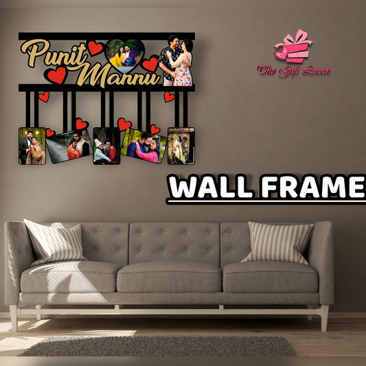 Couple Frame with Names & Photos