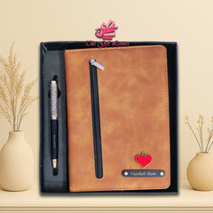 Personalized Zipper Diary & Pen Gift Set