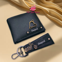 Minimalist Customized Wallet and Keychain Combo