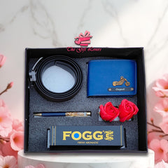 Stylish Gift Box for Him – Custom Wallet, Belt, Pen & Perfume