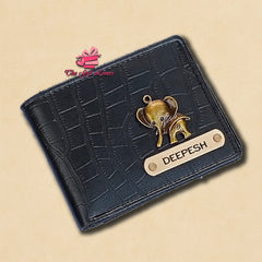 Premium Personalized Brown Croc Texture Wallet