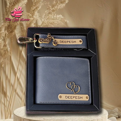 Personalized Wallet & Keychain Gift Set