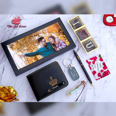 Luxury Custom Gift Set for Him – Name Wallet, Photo & More