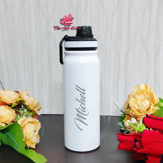 Personalized Stainless Steel Sipper Bottle 800 ML