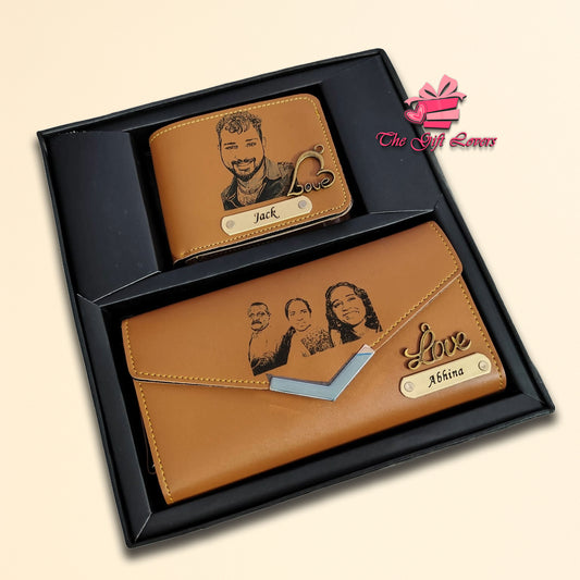Customized Photo Wallet Combo – For Him & Her