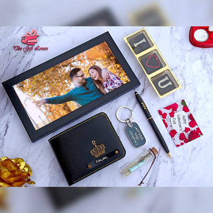 Luxury Custom Gift Set for Him – Name Wallet, Photo & More