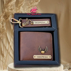 Personalized Wallet & Keychain Gift Set