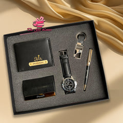 Personalized Men's Gift Set with Watch & Accessories