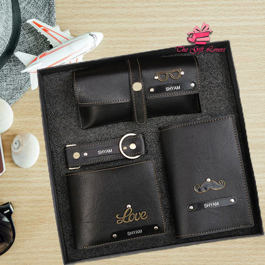 Personalized Leather Hamper with Name & Charms
