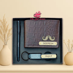 Premier Croc Leather Wallet Gift Set