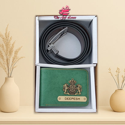 Royal Touch Combo: Personalized Wallet & Belt Set
