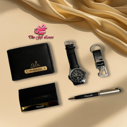 Personalized Men's Gift Set with Watch & Accessories