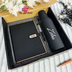 Premium Personalized Gift Set – Bottle, Diary & Pen Combo