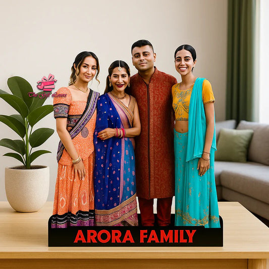 Customized MDF Wooden Family Cutout Standee