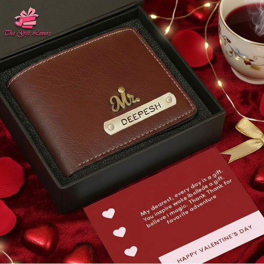 Personalized Leather Wallet for Him – Valentine Special Gift