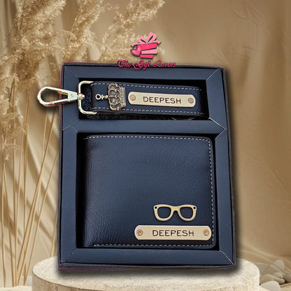 Personalized Wallet & Keychain Gift Set