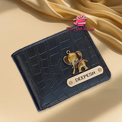 Premium Personalized Brown Croc Texture Wallet