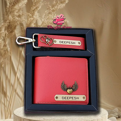 Personalized Wallet & Keychain Gift Set