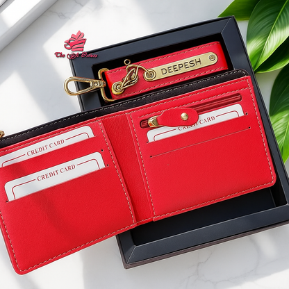 Personalized Wallet & Keychain Gift Set