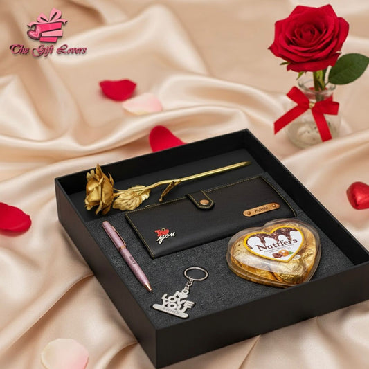 Personalized Valentine Gift Hamper for Her – Luxury Love Combo